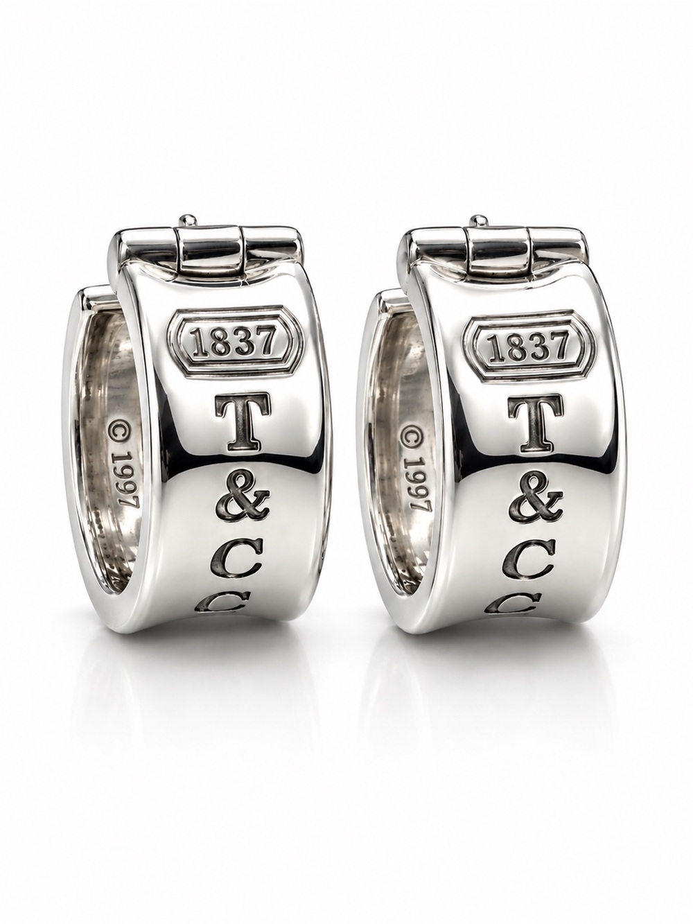 ✨ Tiffany & Co. 1837® Sterling Silver Wide Hoop Earrings ✨